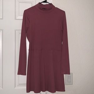 Long sleeve mock neck dress